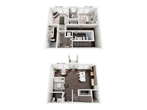 2 bed 2 bath K at Portrait Midtown  Apartments, Carmel, IN